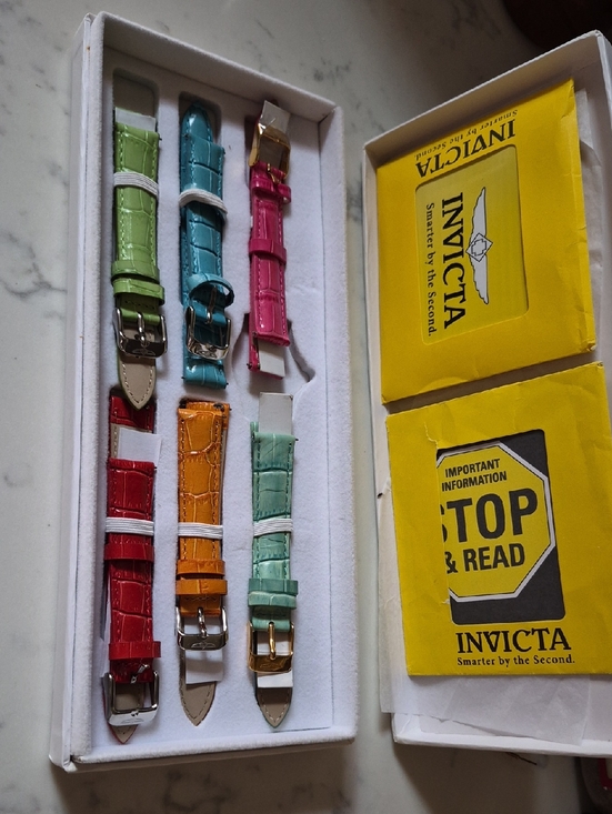 Invicta Accessories - Invicta Multicolor Croc-Embossed Interchangeable Watch Strap Set (6)